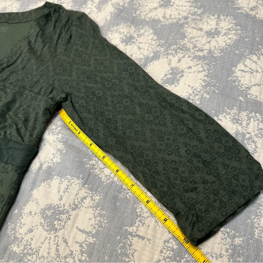 NWT Athleta faux-wrap dress in green floral print, size S - Picture 9 of 11